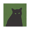 Tipped Ear Cat At Night 5x5 Car Magnet