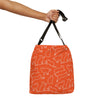 Orange Cat Tote Bag With Adjustable Strap