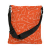 Orange Cat Tote Bag With Adjustable Strap