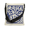 Block Print Cat Tote Bag With Adjustable Strap