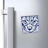 Block Print Cat Vinyl Magnet