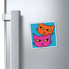 Skeptical Tipped Ear Cats Magnet