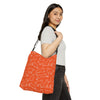 Orange Cat Tote Bag With Adjustable Strap