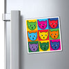 Pop Art Tipped Ear Cats Magnet For Community Cat Advocates And Supporters