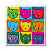 Pop Art Tipped Ear Cats Magnet For Community Cat Advocates And Supporters