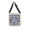 Block Print Cat Tote Bag With Adjustable Strap