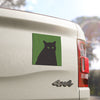 Tipped Ear Cat At Night 5x5 Car Magnet