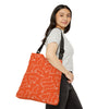 Orange Cat Tote Bag With Adjustable Strap