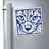 Block Print Cat Vinyl Magnet